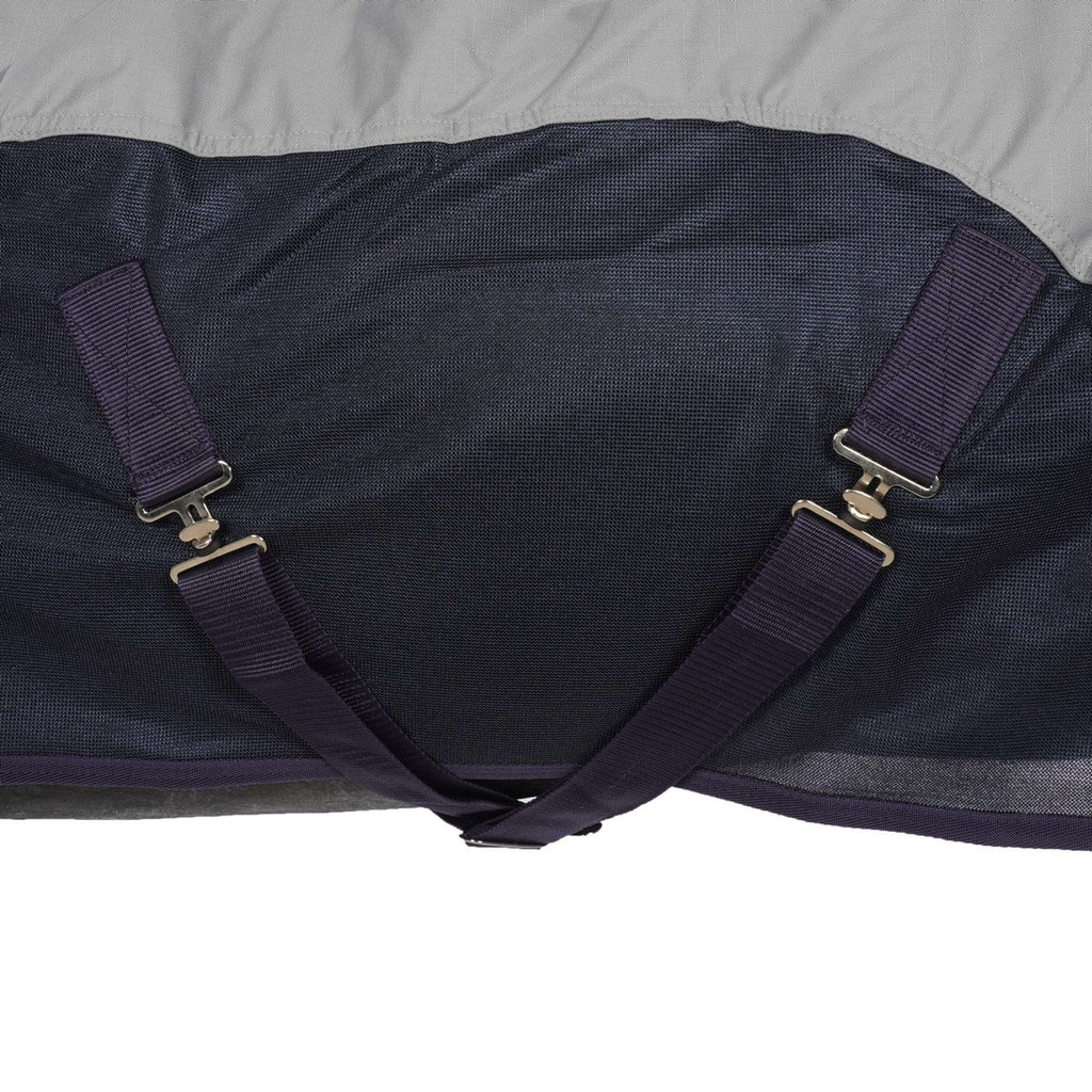 HKM Couverture Anti-Mouches Rain Bleu Foncé/Gris