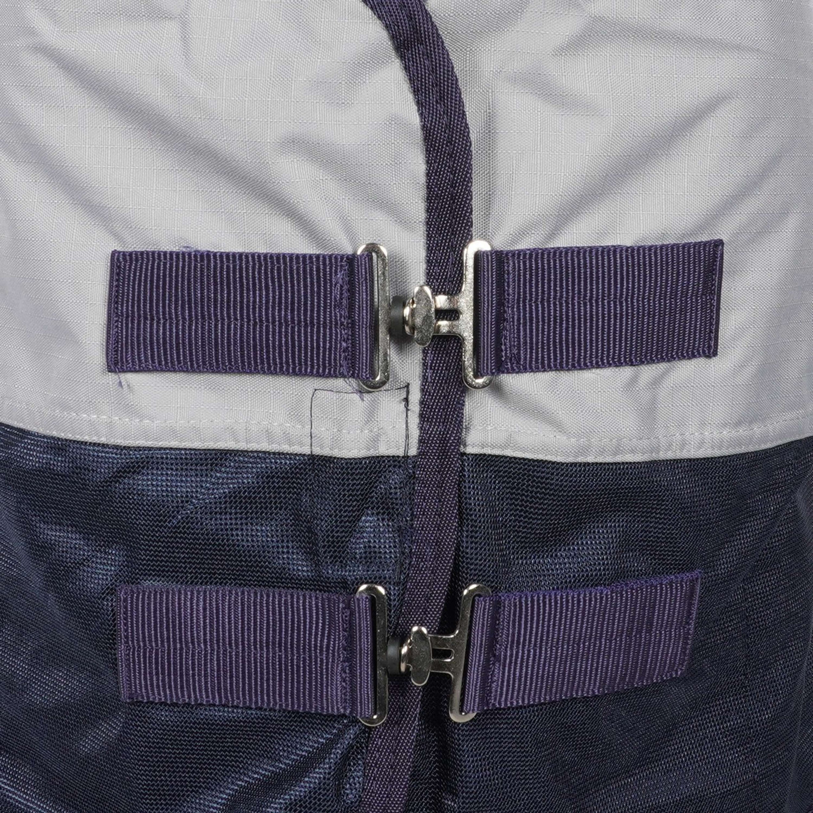 HKM Couverture Anti-Mouches Rain with Neck and Bellyflap Bleu Foncé/Gris HKM Couverture Anti-Mouches Rain with Neck and Bellyflap Bleu Foncé/Gris