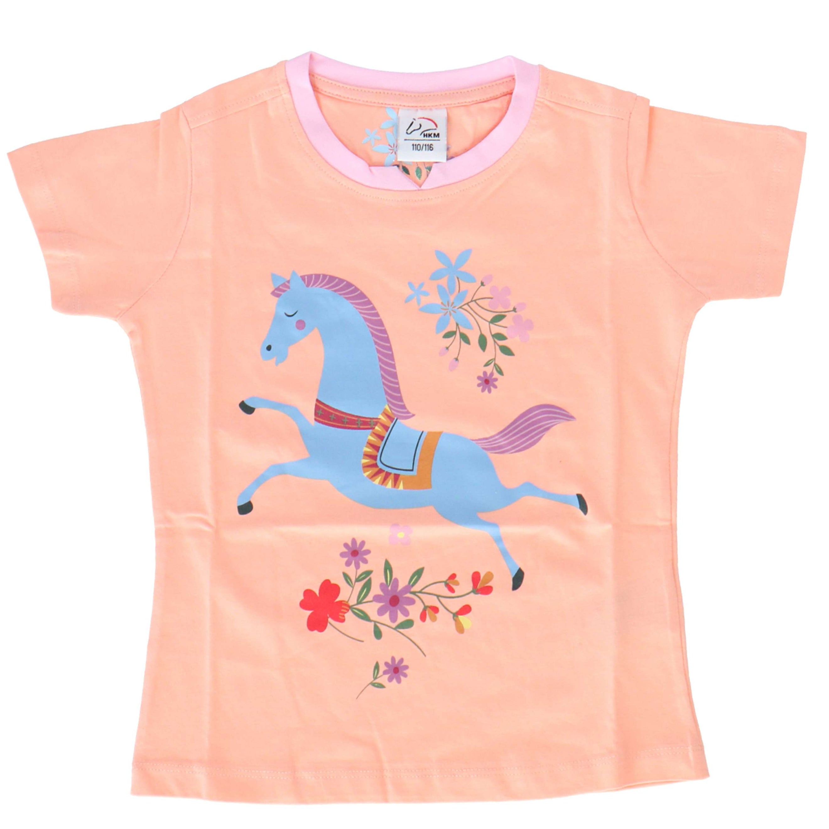HKM T-shirt Flower Pony Abricot