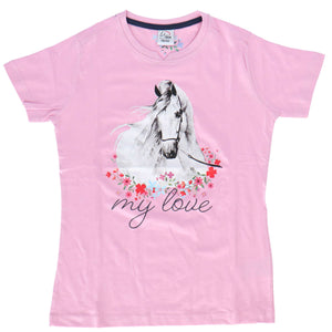 HKM T-Shirt Horse Spirit Rose