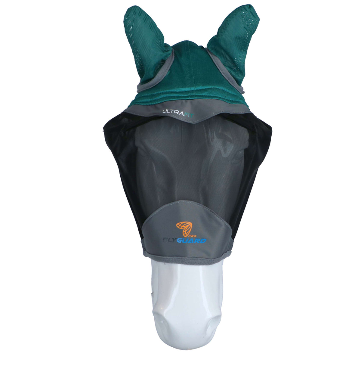 Shires Masque Anti-Mouches Deluxe avec Oreilles Vert