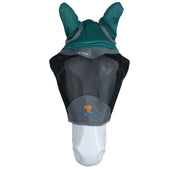 Shires Masque Anti-Mouches Deluxe avec Oreilles Vert