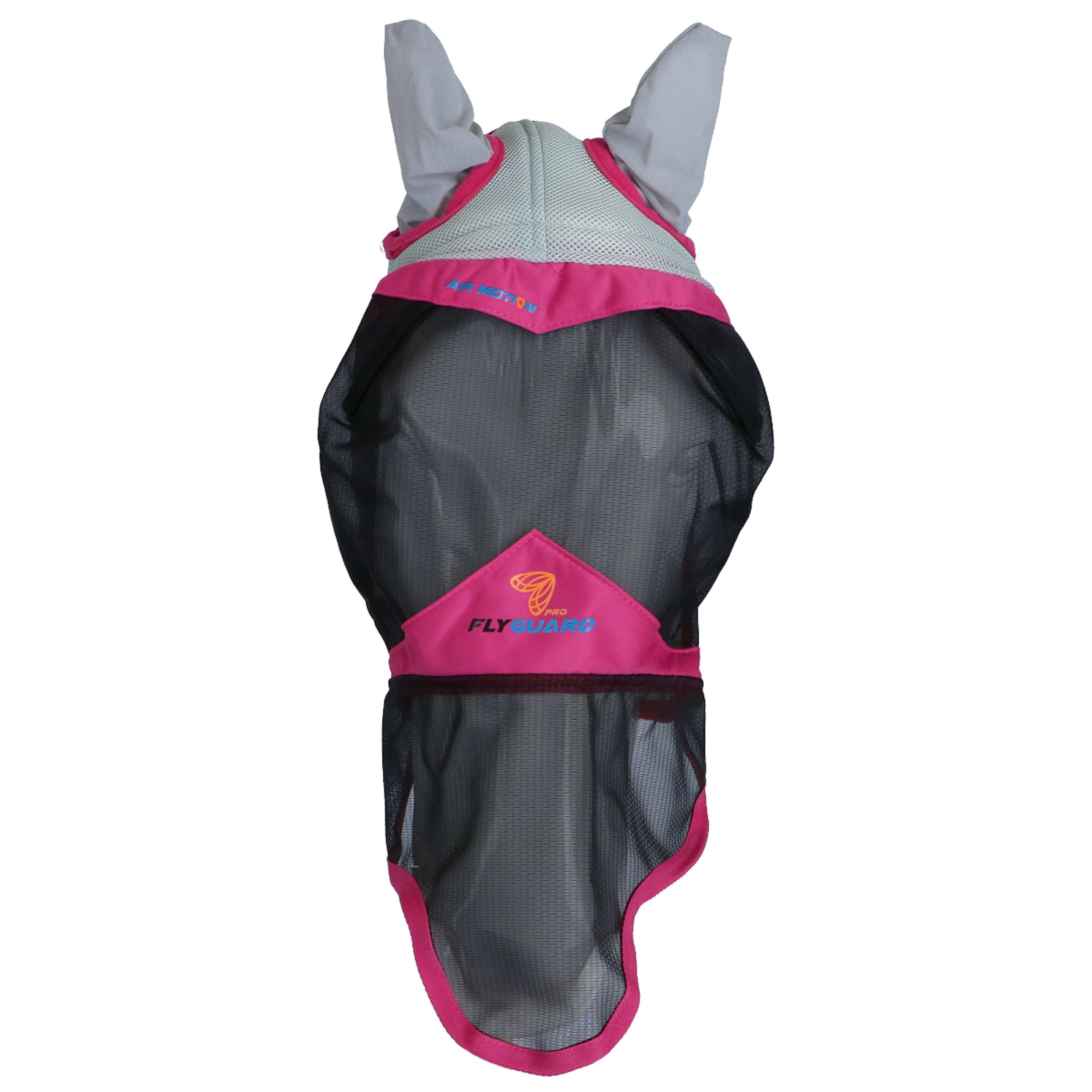 Shires Masque Anti-Mouches Air Motion avec Oreilles et Nez Rose Shires Masque Anti-Mouches Air Motion avec Oreilles et Nez Rose
