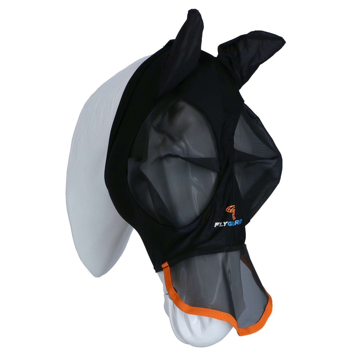 Shires Masque Anti-Mouches Stretch avec Nez Jet Black