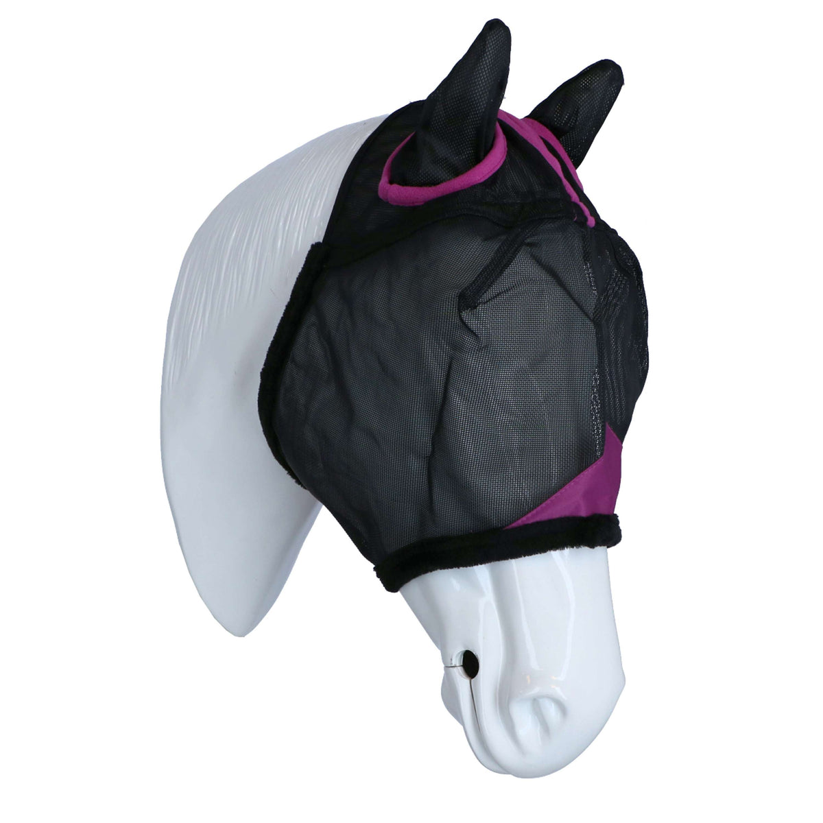 Weatherbeeta Masque Anti-Mouches Comfitec Deluxe Durable Mesh avec Oreilles Noir/Violet