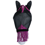 Weatherbeeta Masque Anti-Mouches Comfitec Deluxe Durable Mesh avec Oreilles et Franges Noir/Violet