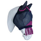 Weatherbeeta Masque Anti-Mouches Comfitec Deluxe Durable Mesh avec Oreilles et Franges marine/violet