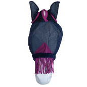 Weatherbeeta Masque Anti-Mouches Comfitec Deluxe Durable Mesh avec Oreilles et Franges marine/violet