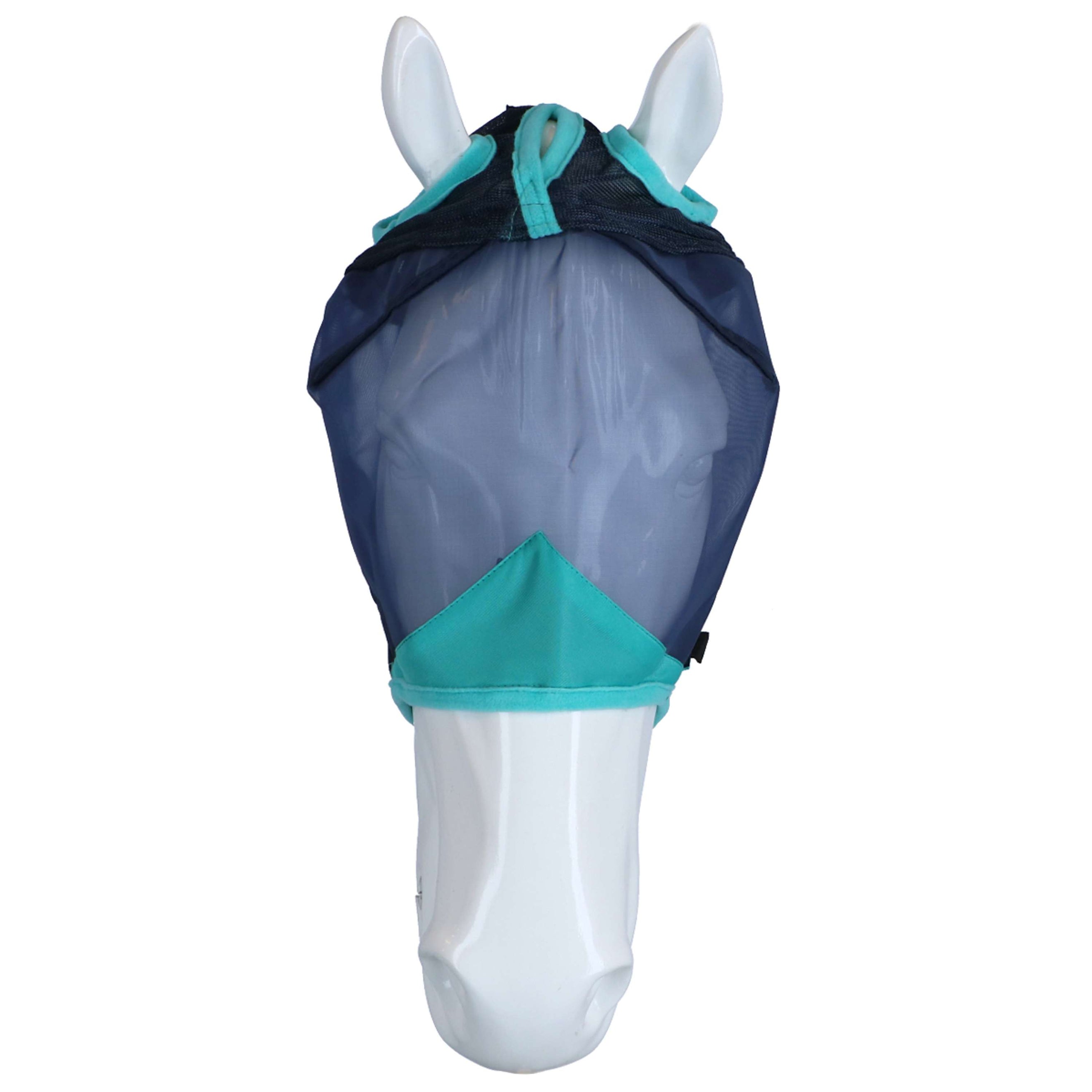 Weatherbeeta Masque Anti-Mouches Comfitec Deluxe Fine Mesh Navy/Turquoise