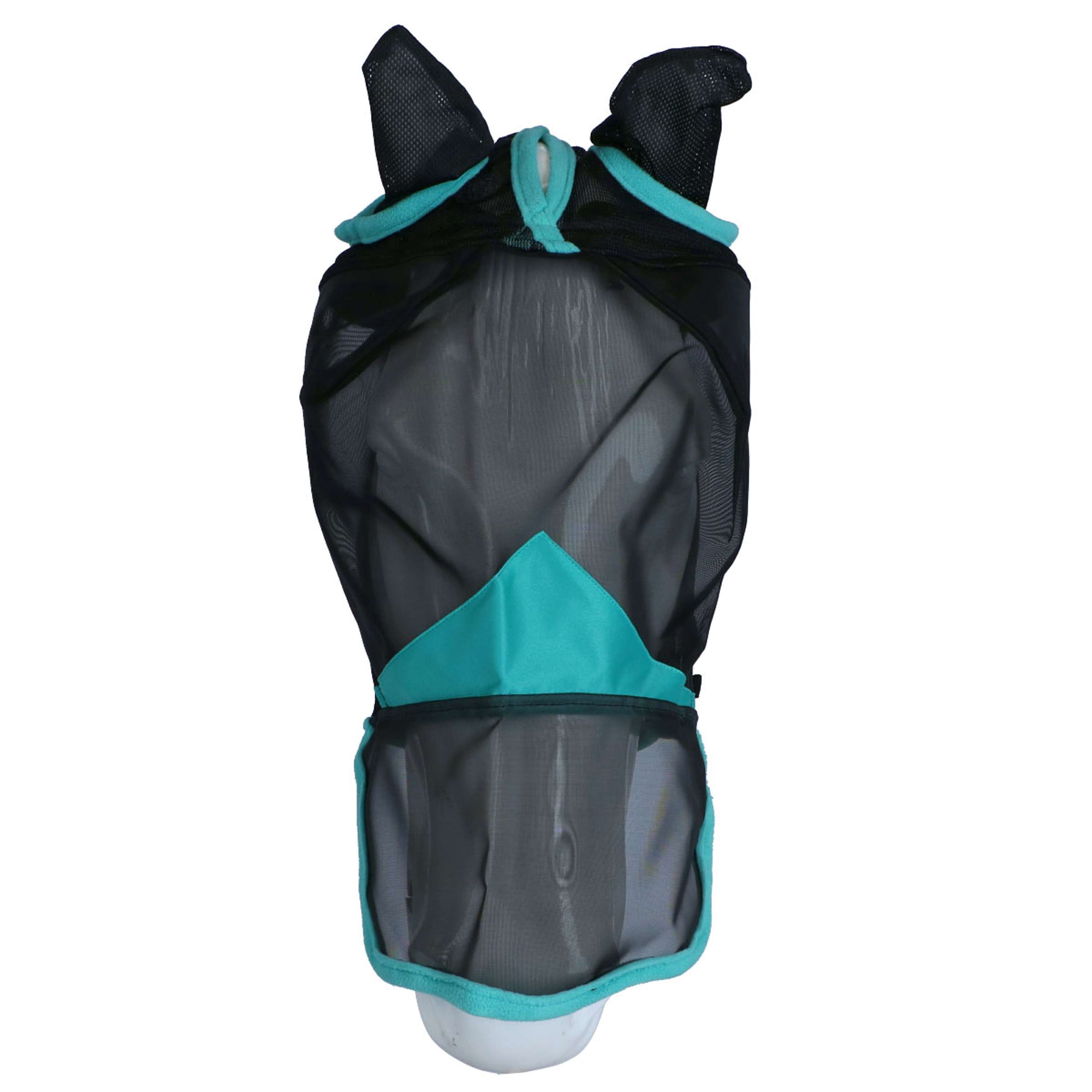 WeatherBeeta Masque Anti-Mouches ComFiTec Deluxe Fine Mesh avec Oreilles et Nez Noir/Turquoise WeatherBeeta Masque Anti-Mouches ComFiTec Deluxe Fine Mesh avec Oreilles et Nez Noir/Turquoise