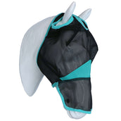 Weatherbeeta Masque Anti-Mouches Comfitec Deluxe Fine Mesh avec Nez Noir/Turquoise