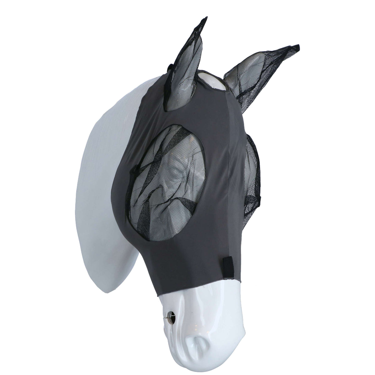 Weatherbeeta Masque Anti-Mouches Deluxe Stretch Bug avec Oreilles Gris/Noir