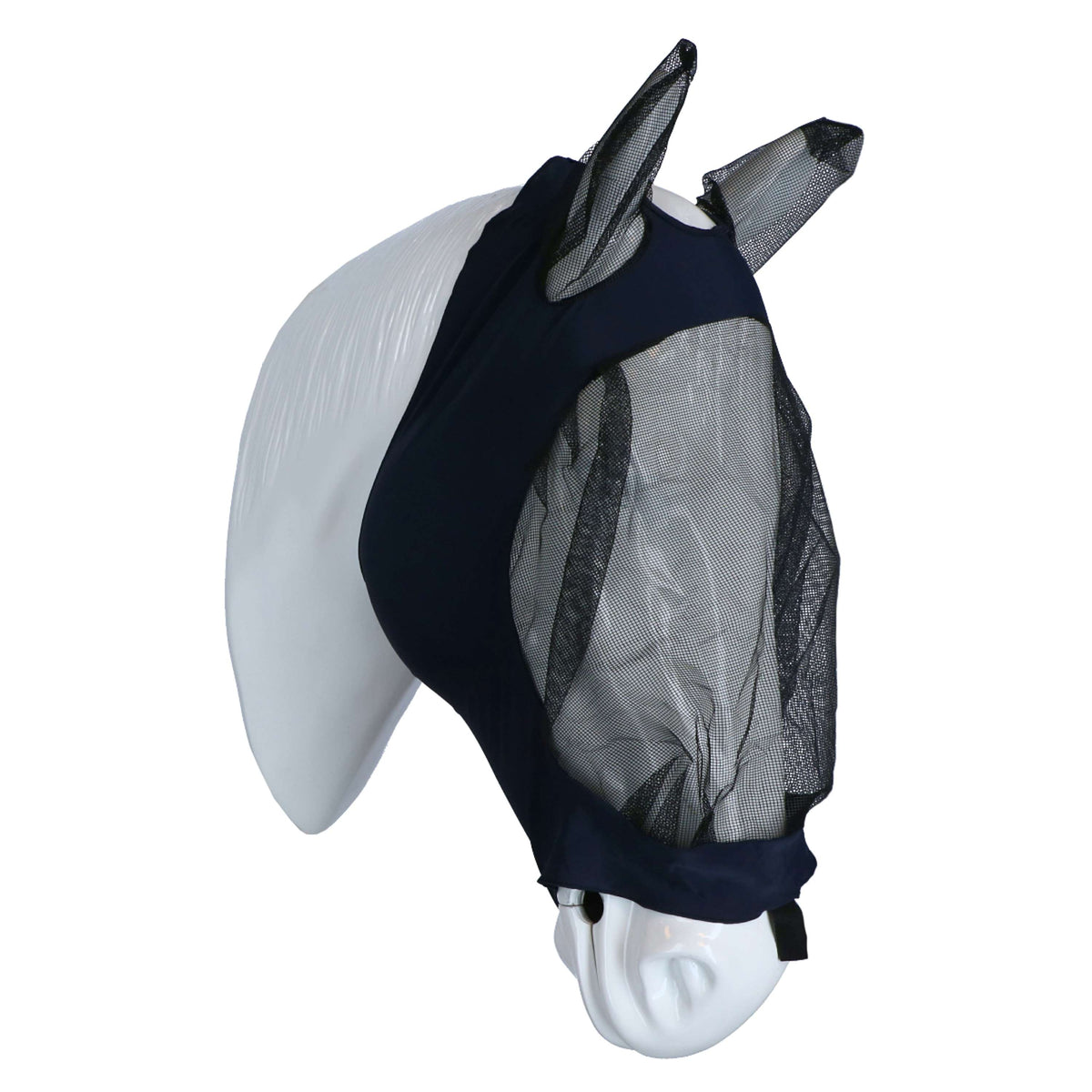 Weatherbeeta Masque Anti-Mouches Deluxe Stretch avec Oreilles Marin/Noir