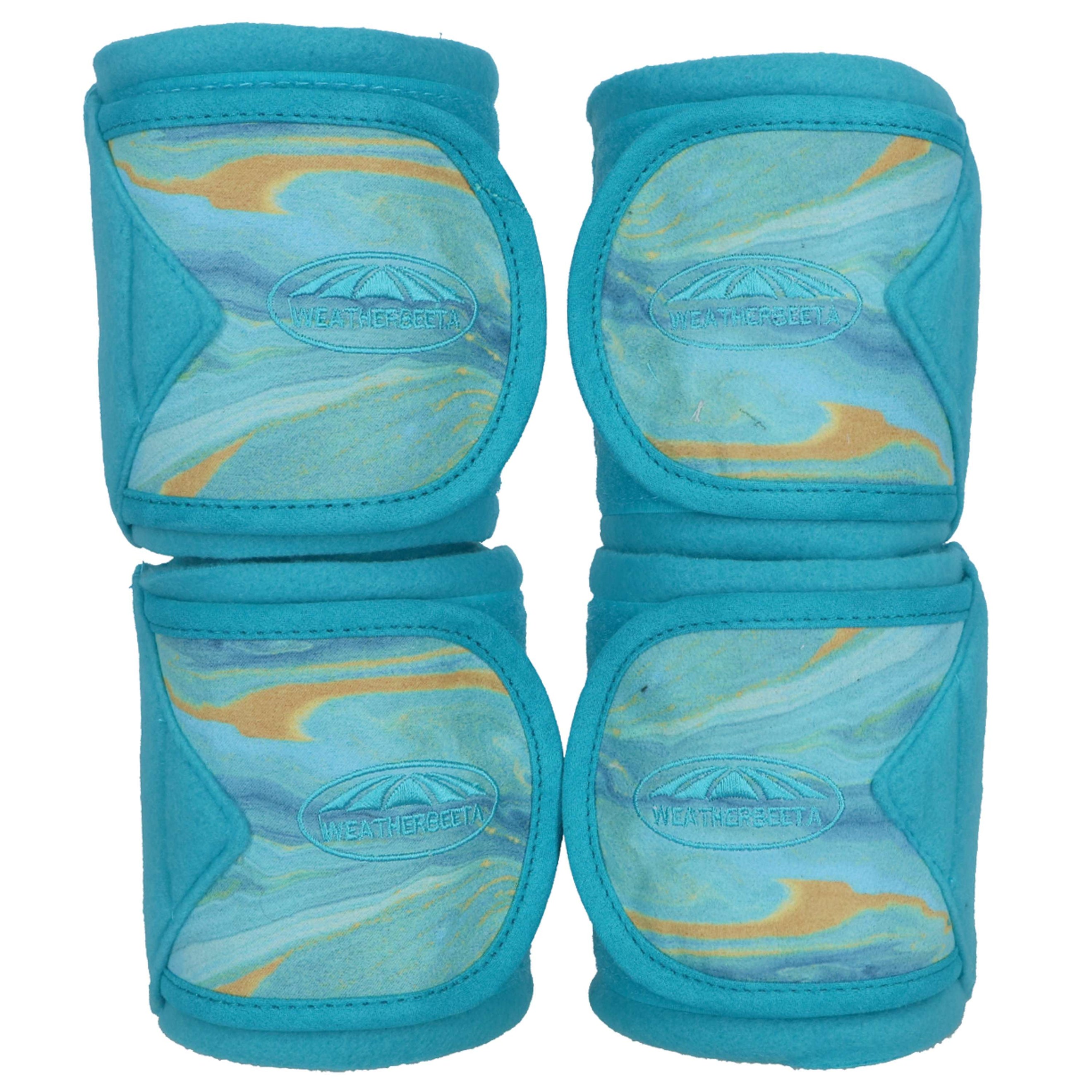 Weatherbeeta Bandages Fleece Swirl Marble 4 Pièces Bleu/Orange