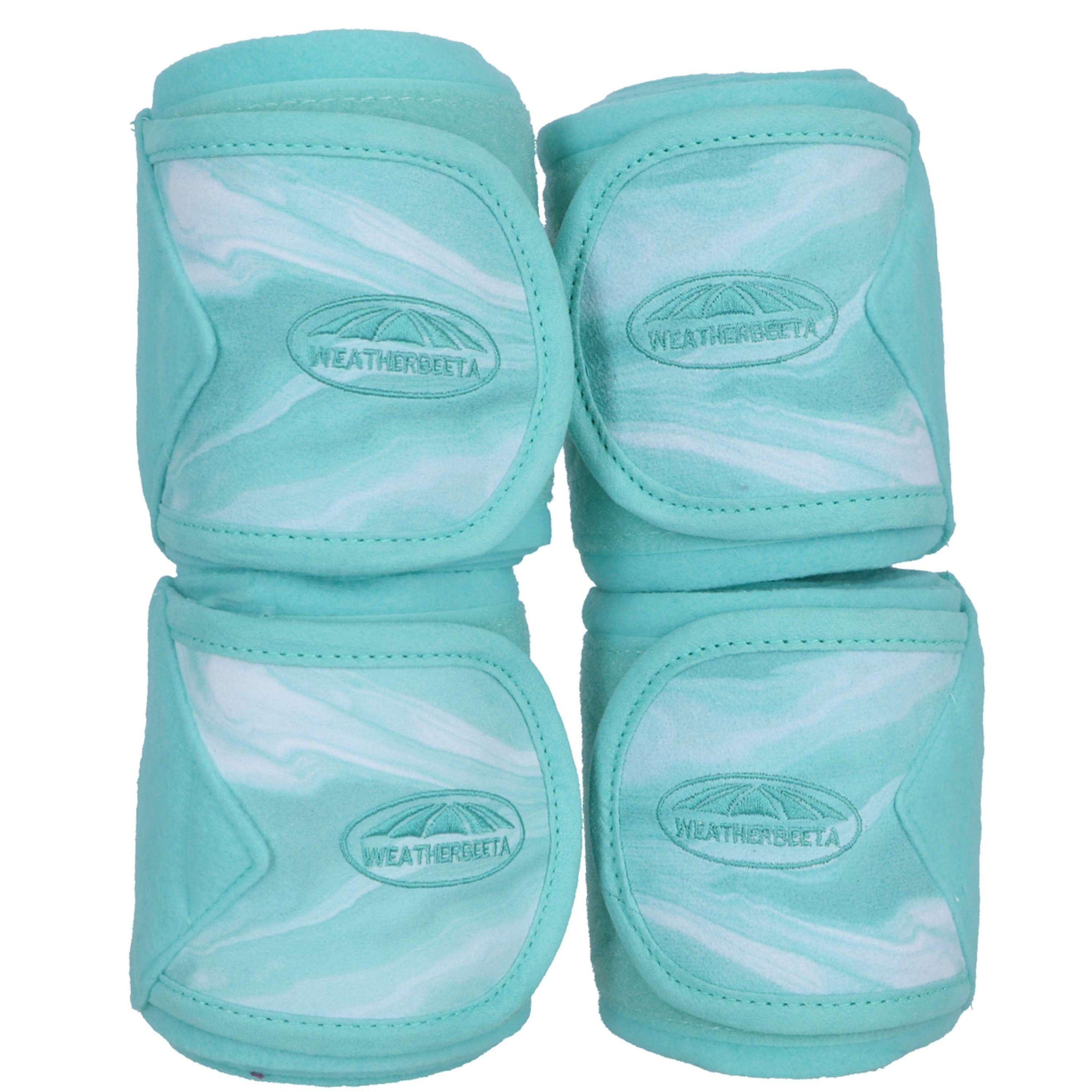 Weatherbeeta Bandages Fleece Swirl Marble 4 Pièces Turquoise