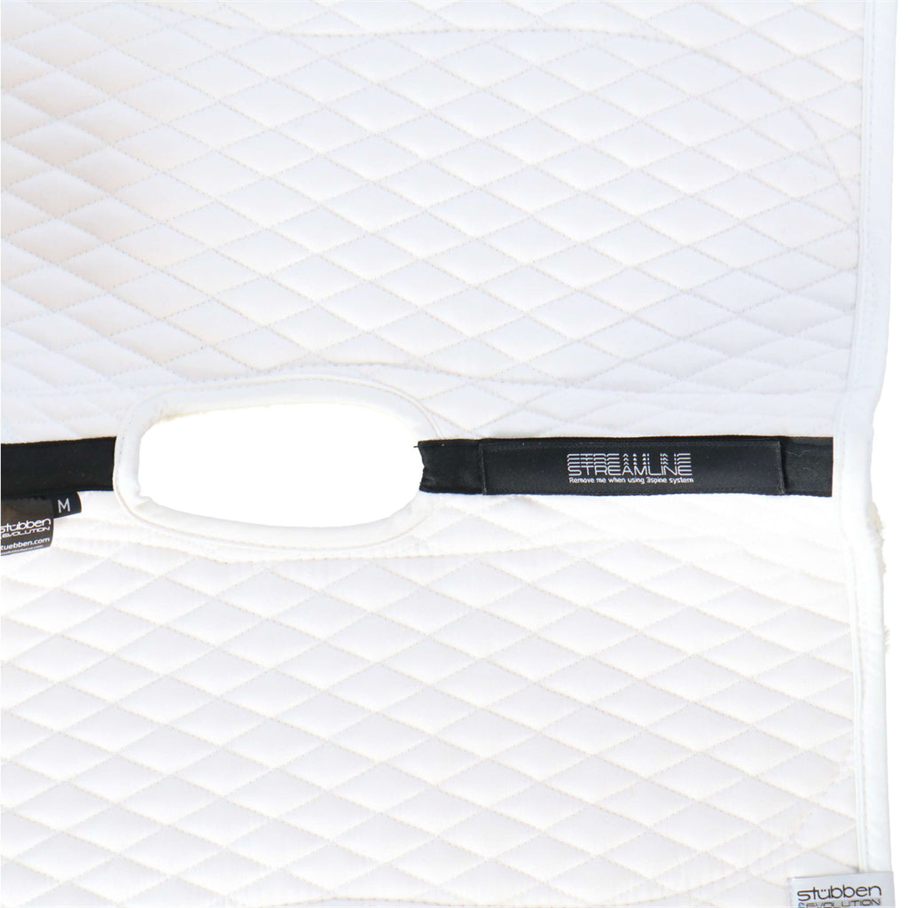 Stübben Tapis de Selle Streamline Dressage Peau dÁgneau Blanc
