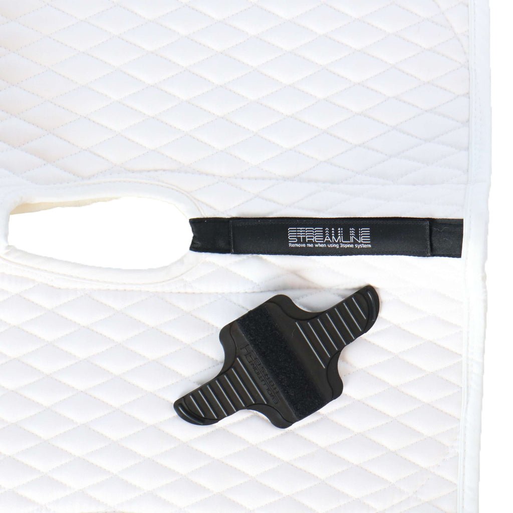 Stübben Tapis de Selle Streamline Dressage Peau dÁgneau Blanc