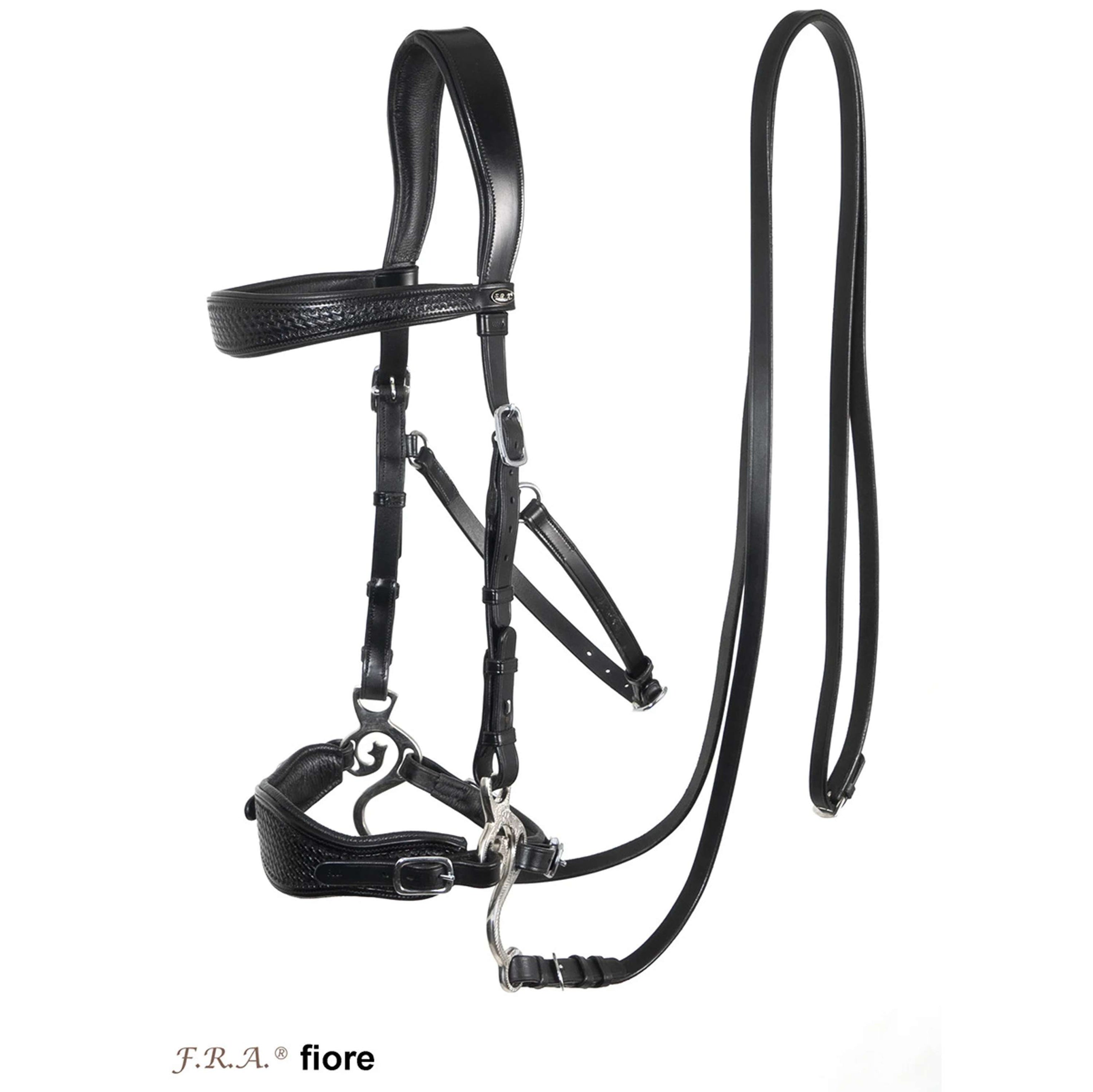 F.R.A. Bridon sans Mors Fiore avec Branches Noir F.R.A. Bridon sans Mors Fiore avec Branches Noir