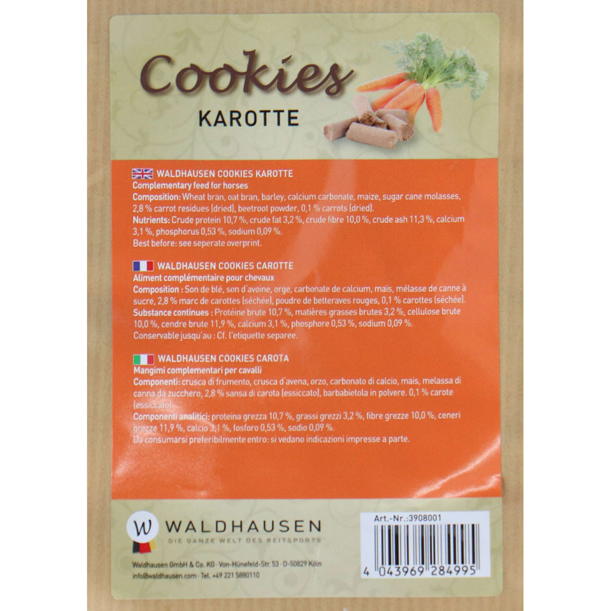 Waldhausen Croquette de Récompense Cookies Carotte