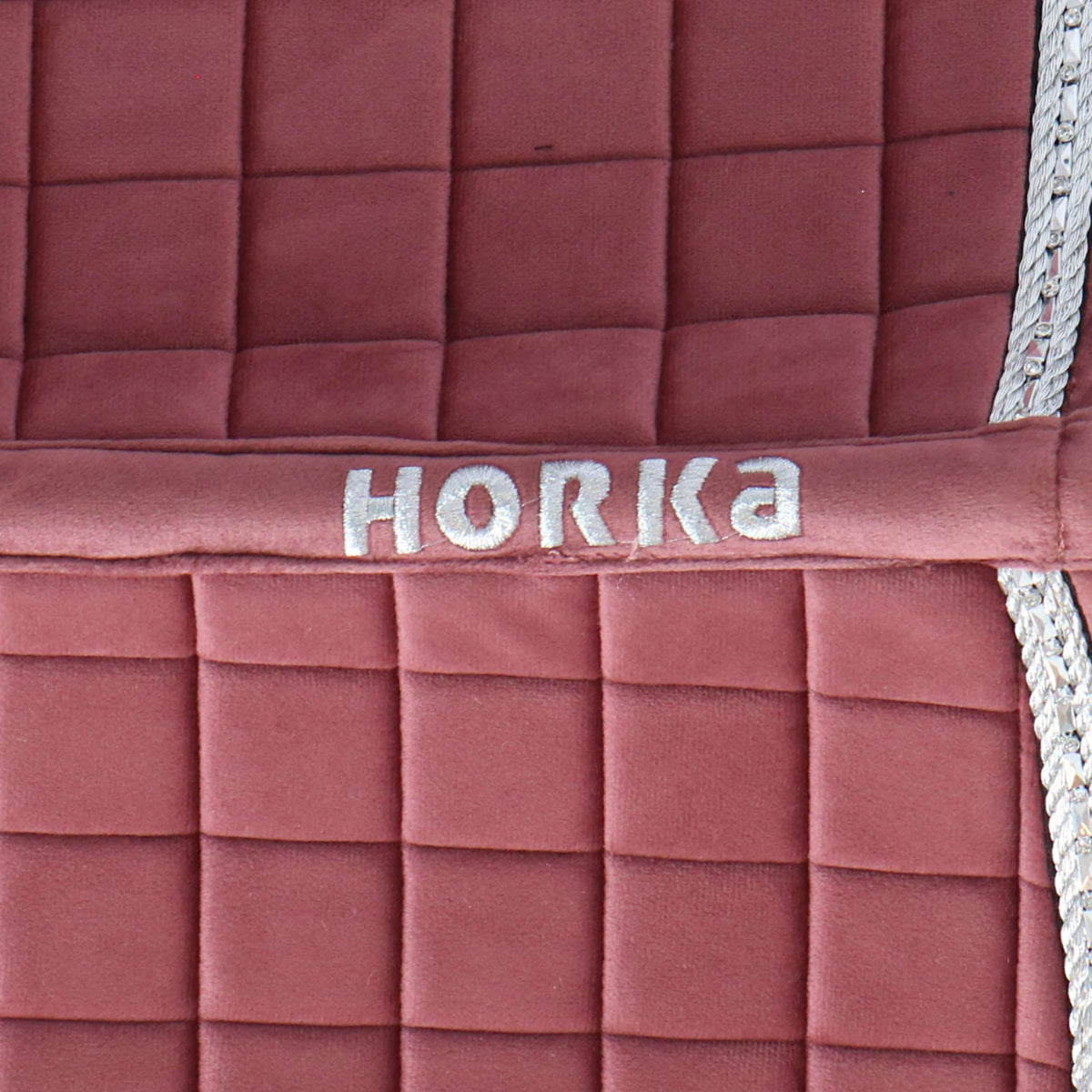 HORKA Tapis de Selle Equestrian Pro Velvet Dressage Rosewood