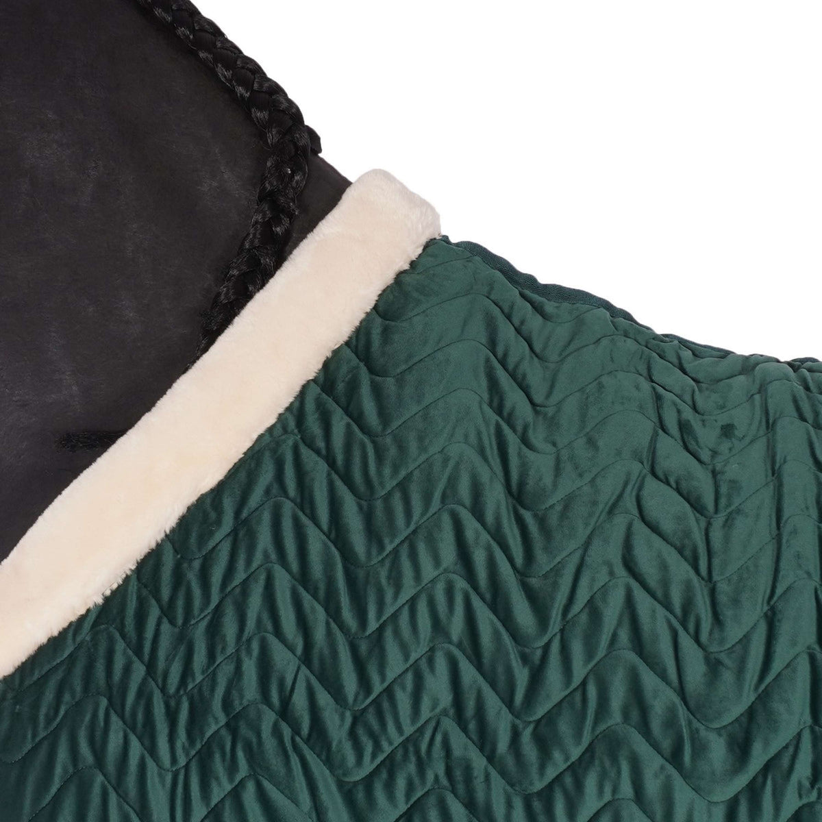 EQUITHÈME Couverture d'Écurie Velvet Teddy Vert