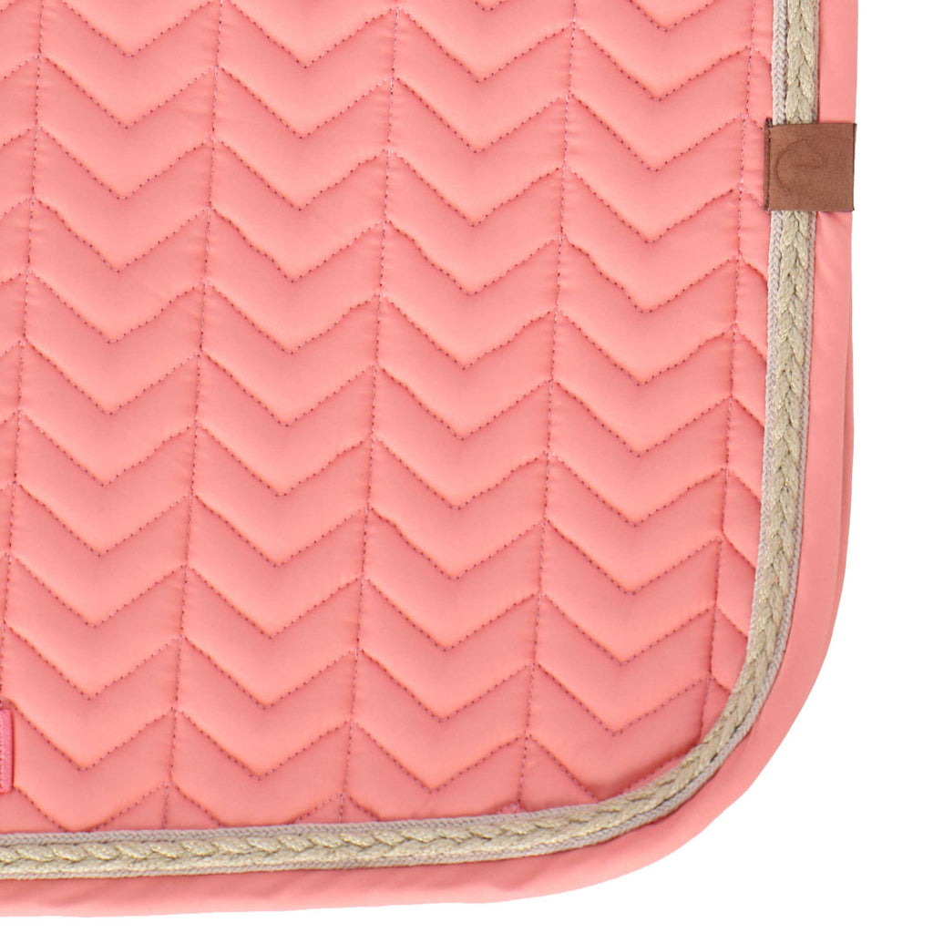 EQUITHÈME Tapis de Selle Softy Jumping Rose Saumon
