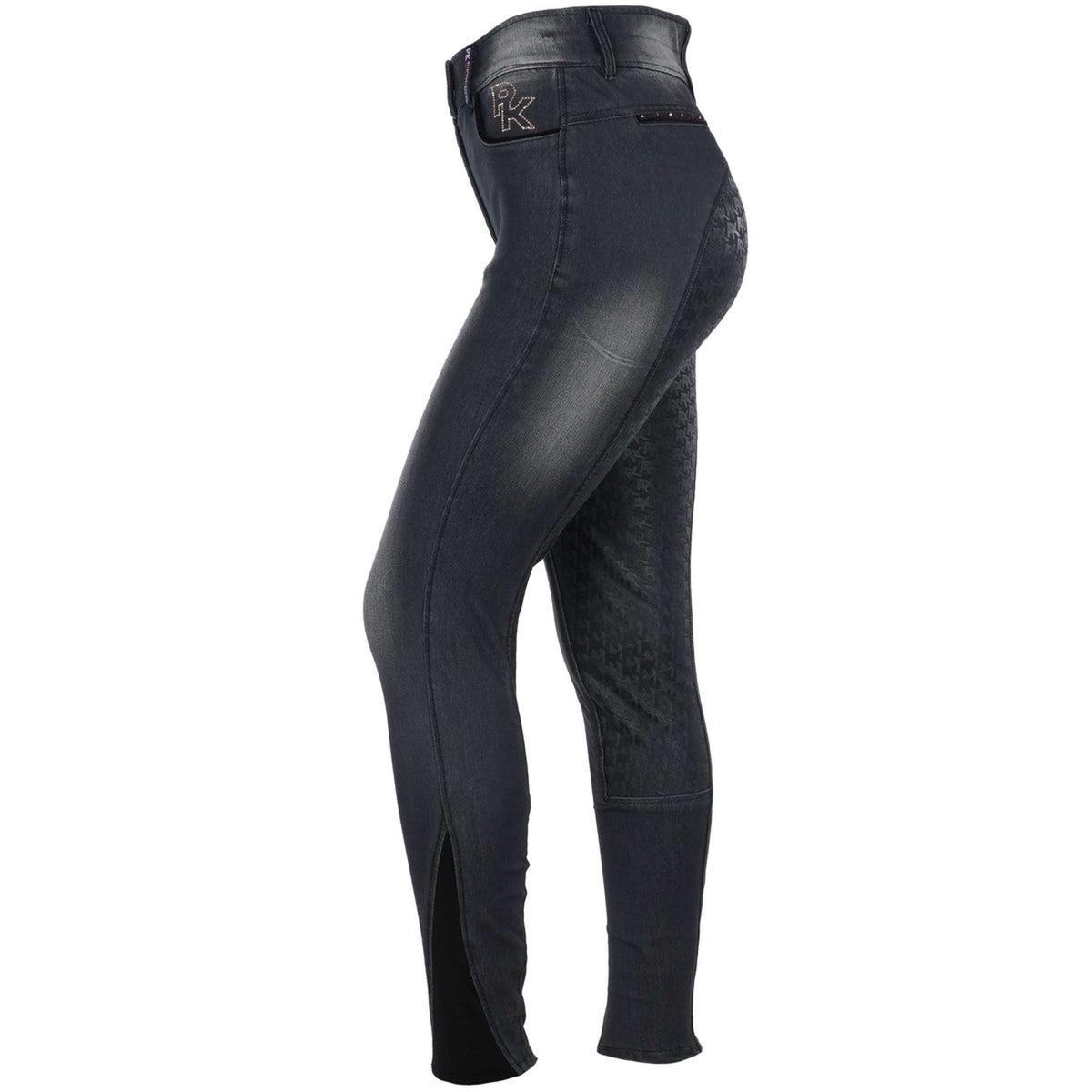 PK Pantalon d'Équitation James Full Grip Kids Jean/Gris/Noir