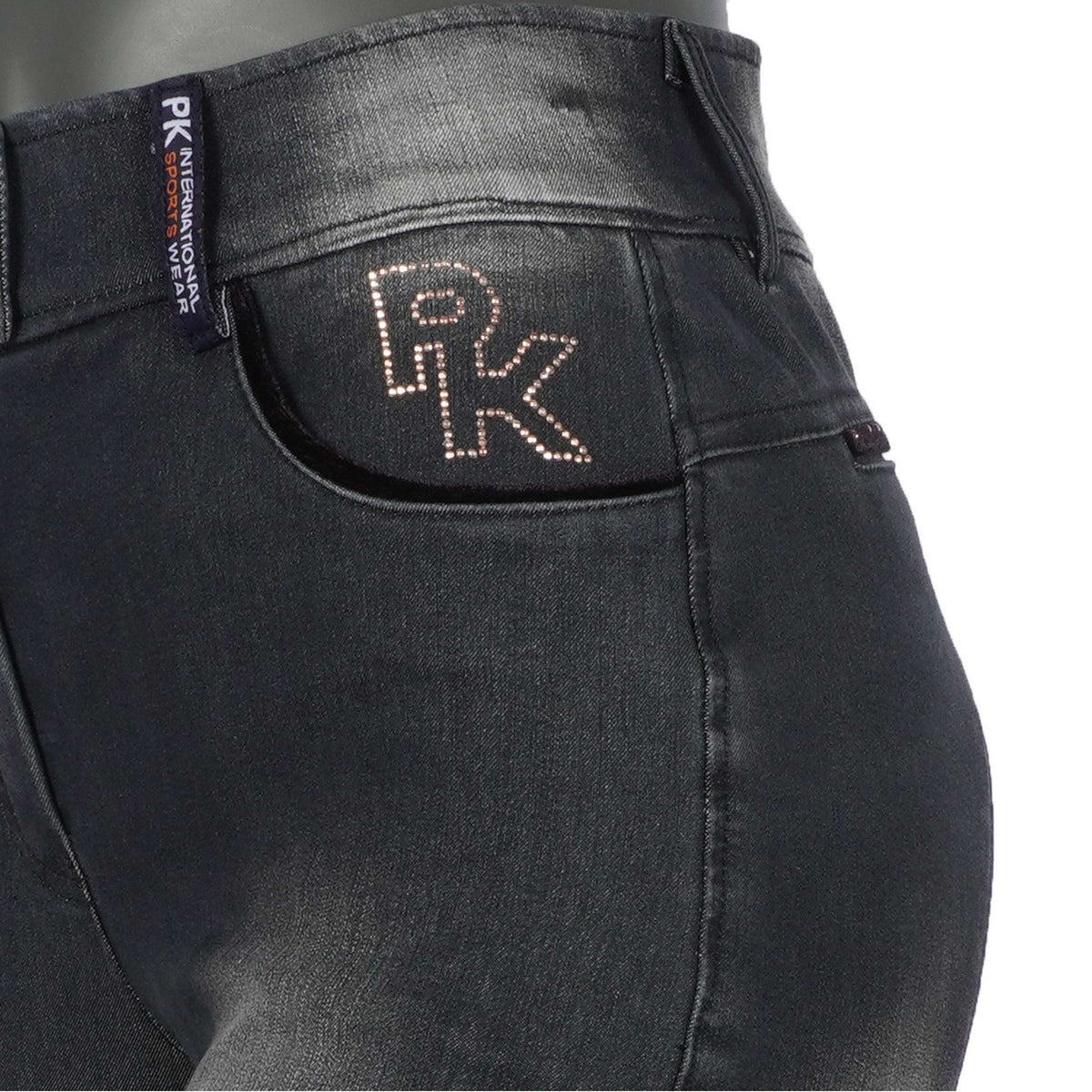 PK Pantalon d'Équitation James Full Grip Kids Jean/Gris/Noir