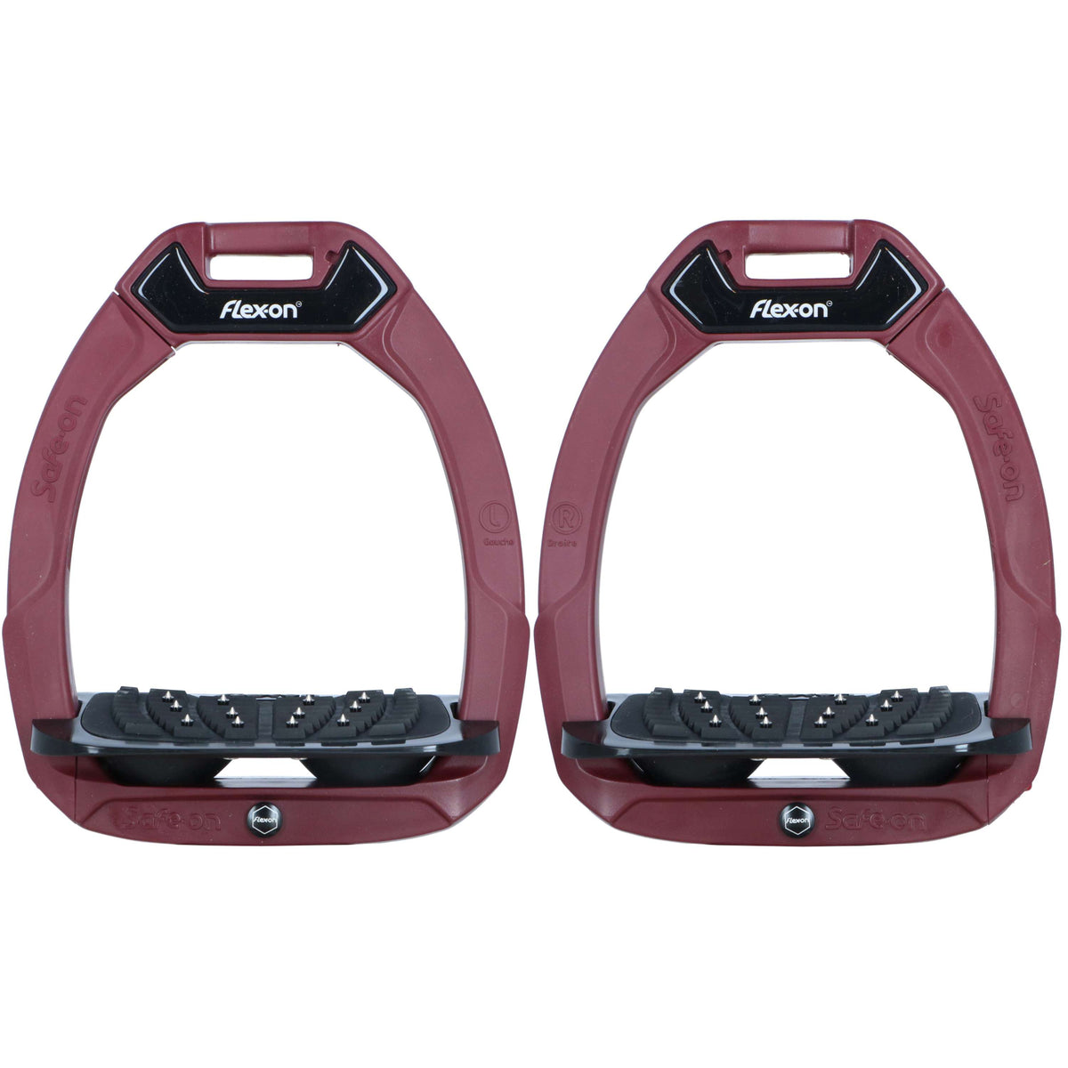 Flex-On Etriers de Sécurité Safe-On Inclined Ultra Grip Bordeaux/Noir/Noir