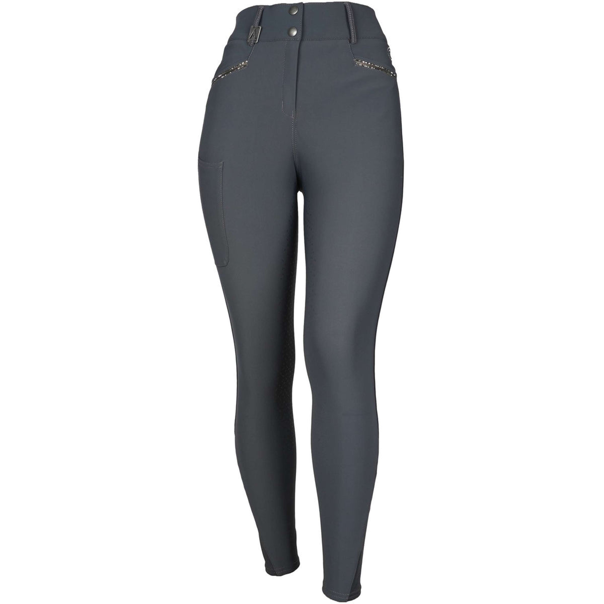 ANKY Pantalon d'Équitation Glance Silicone Fond de Peau Gris foncé