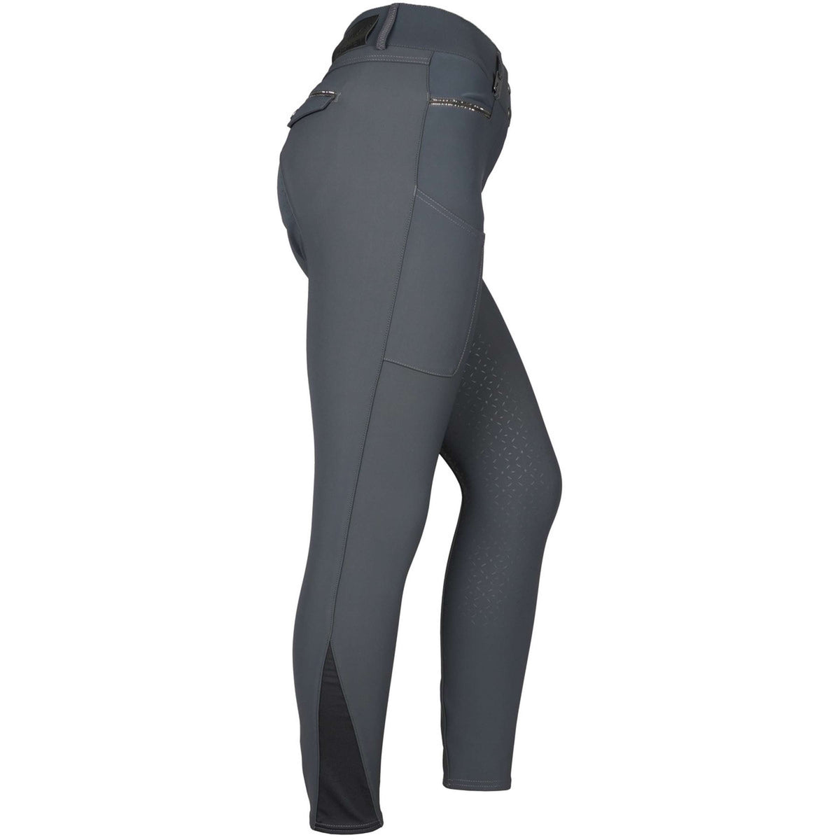 ANKY Pantalon d'Équitation Glance Silicone Fond de Peau Gris foncé