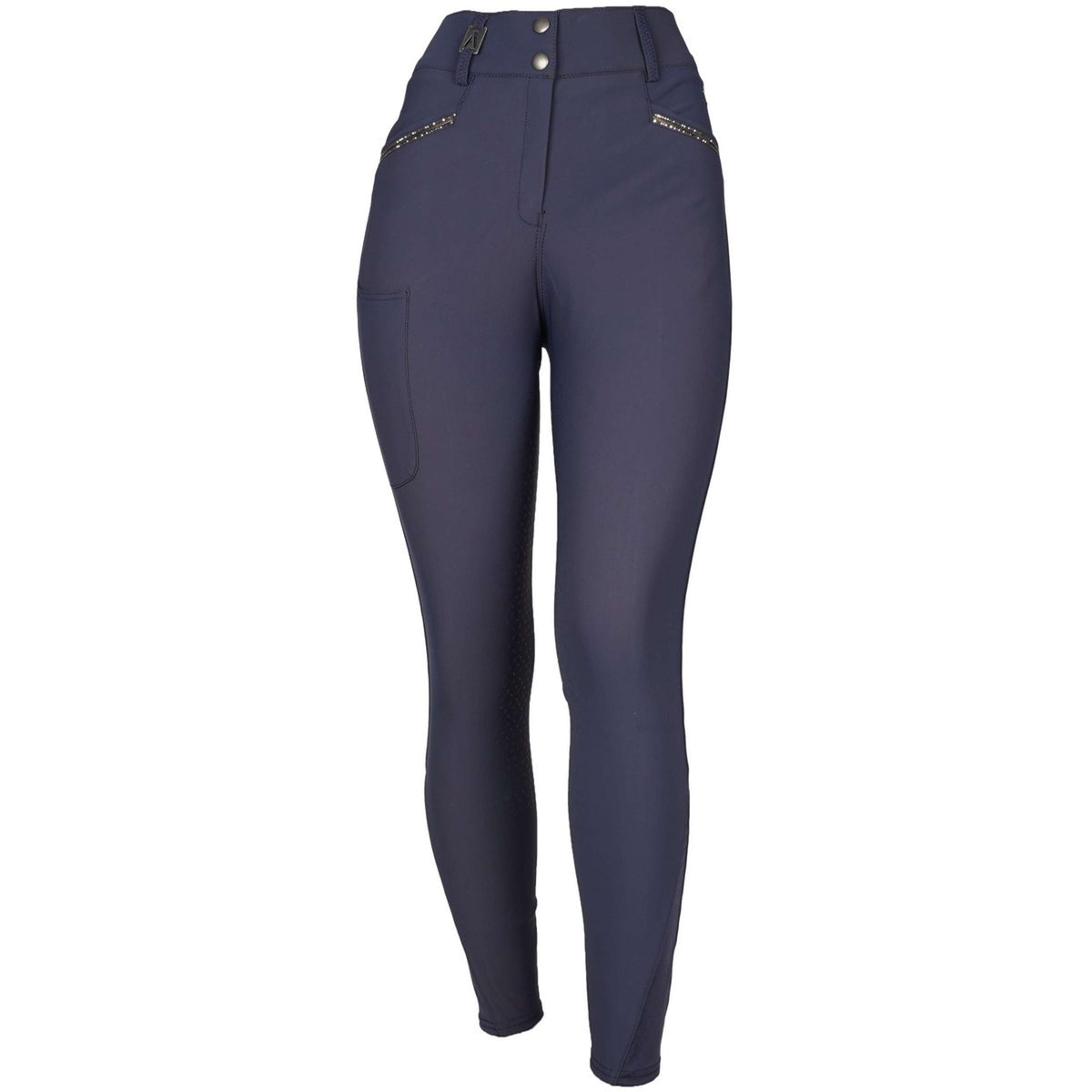 ANKY Pantalon d'Équitation Glance Silicone Fond de Peau Marin foncé