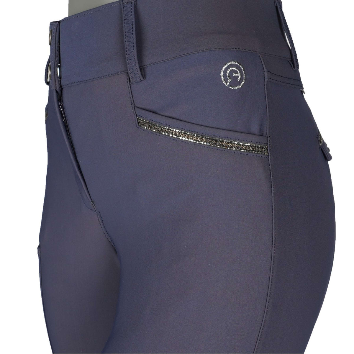 ANKY Pantalon d'Équitation Glance Silicone Fond de Peau Marin foncé