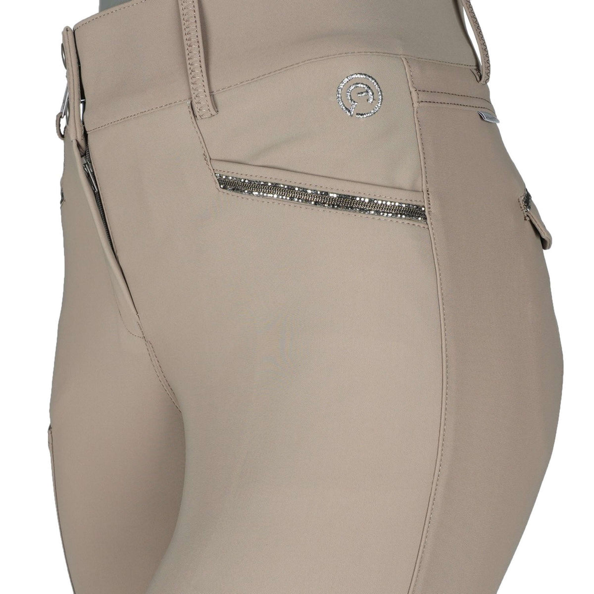 ANKY Pantalon d'Équitation Glance Silicone Fond de Peau Taupe