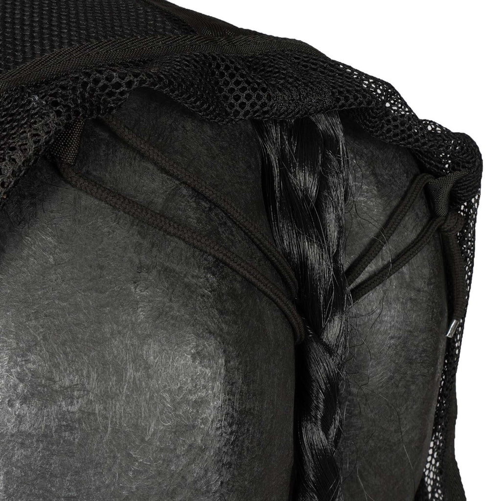 HB Couverture Anti-Mouches pour chevaux d'attelage avec Couvre-cou Noir
