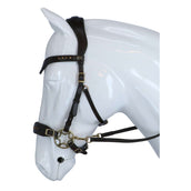 F.R.A Bridon Glory Hackamore Cuir avec Perles Marron