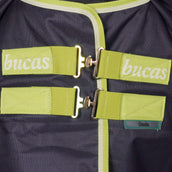 Bucas Oasis Turnout 200g & Neck Dark grey/Lime