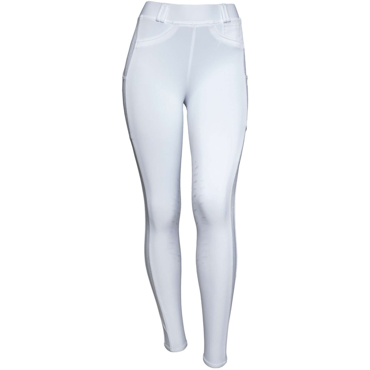 Schockemöhle Legging d'Équitation Sporty Prise de Genou Blanc