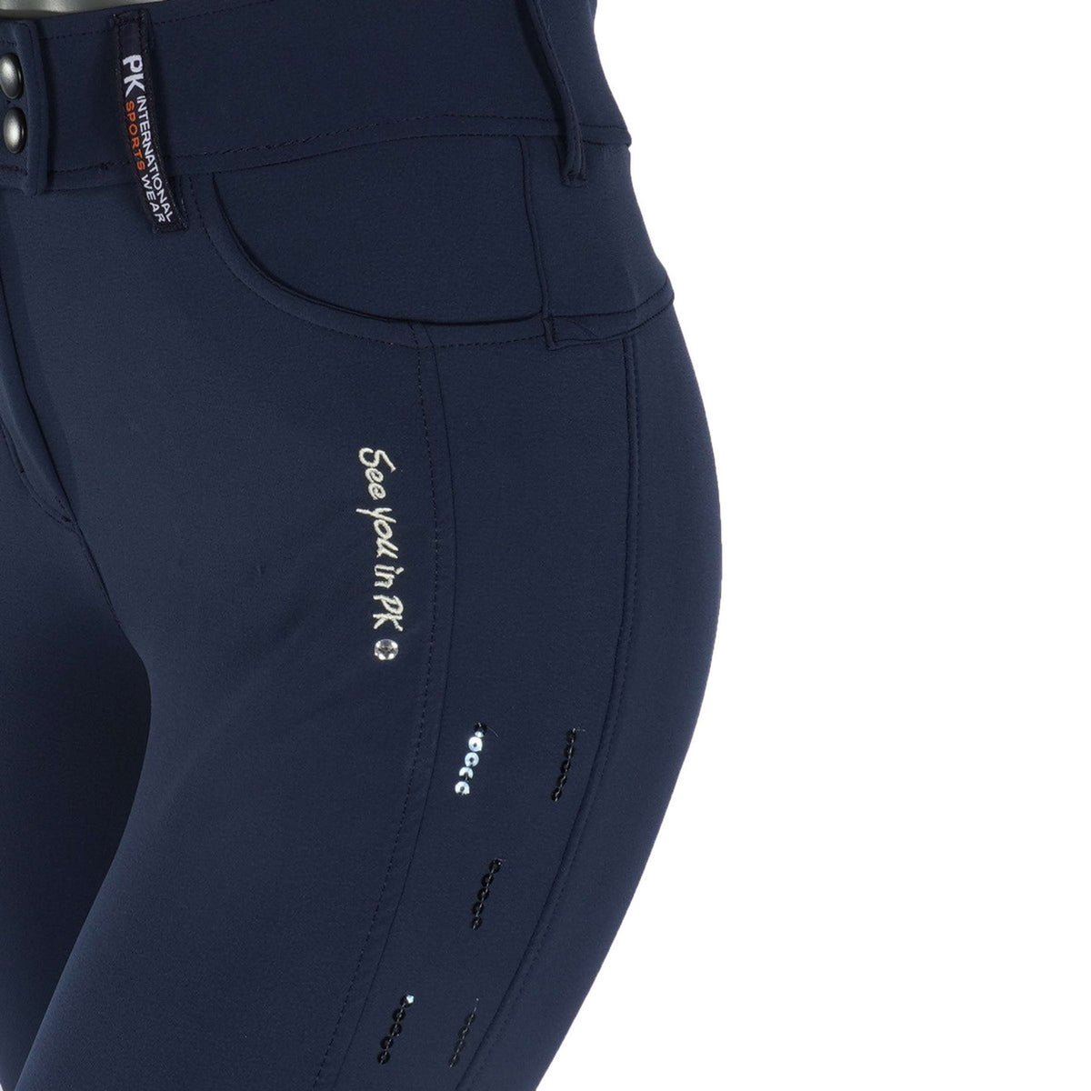 PK International Pantalon d'Équitation Toulouse Prise de Genou Éclipse