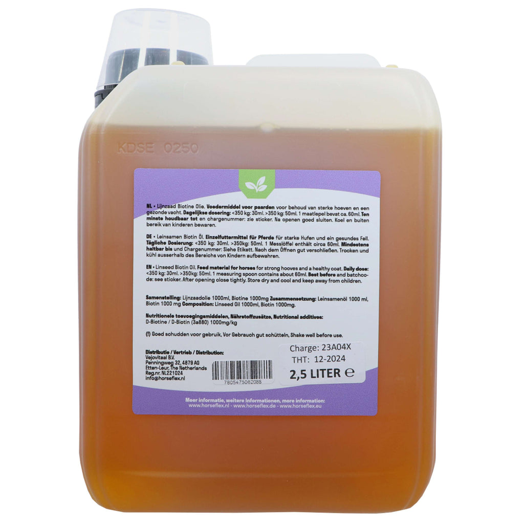 HorseFlex Huile de biotine de graines de lin