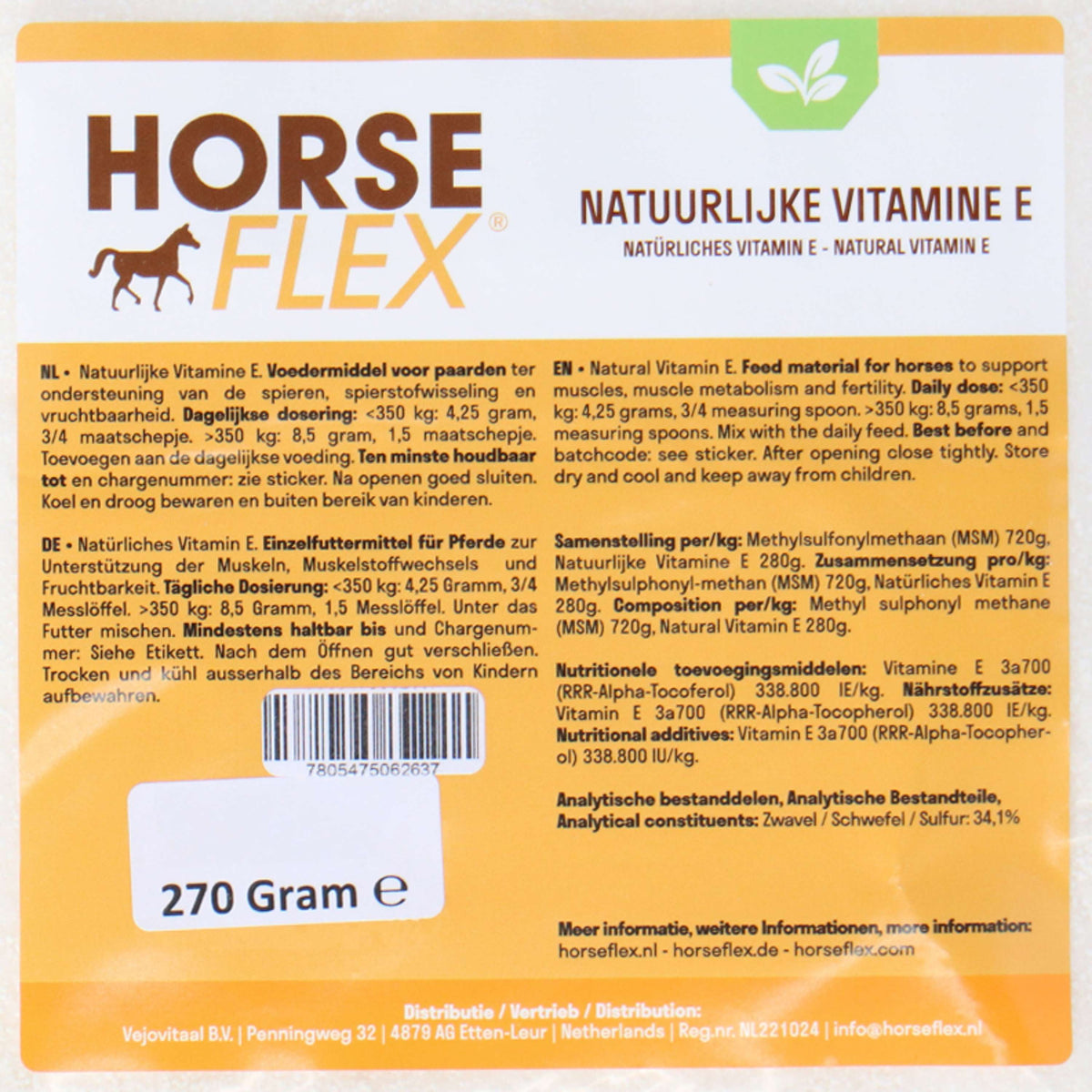 HorseFlex Vitamine E naturelle Recharge