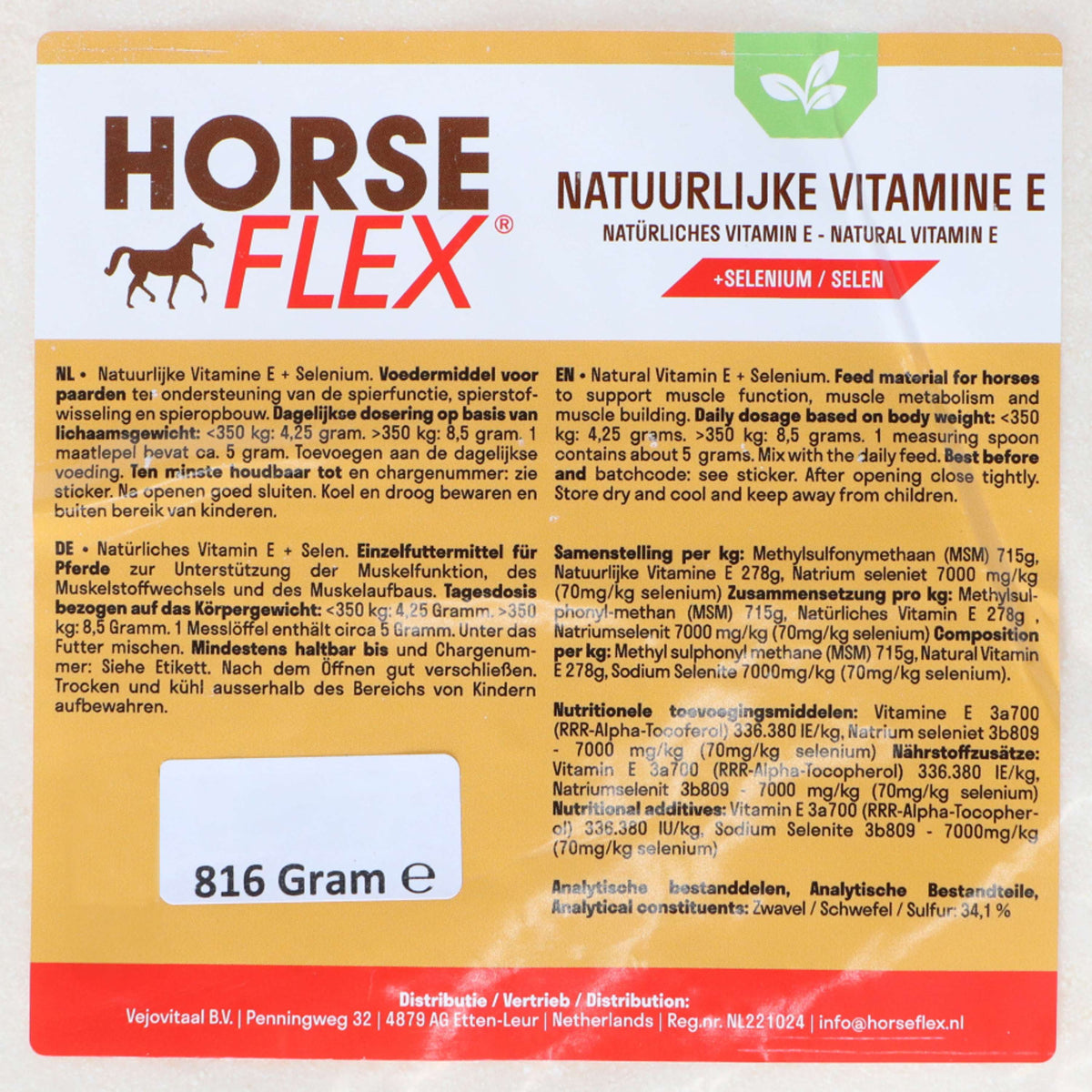 HorseFlex Vitamine E naturelle + Sélénium Recharge