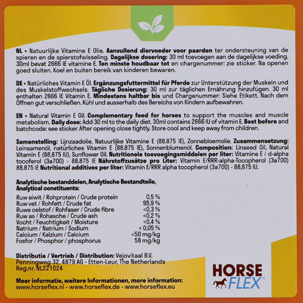 HorseFlex Huile de vitamine E naturelle