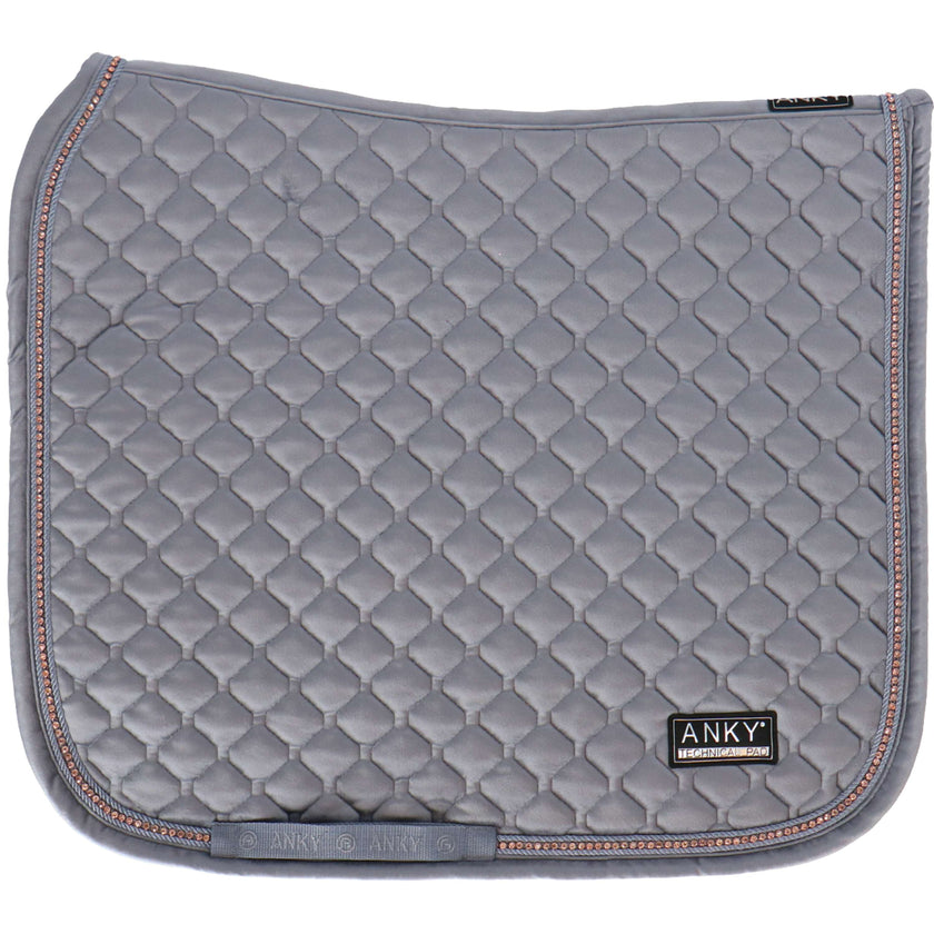 ANKY Tapis de Selle Velvet Stones Dressage Steel Grey