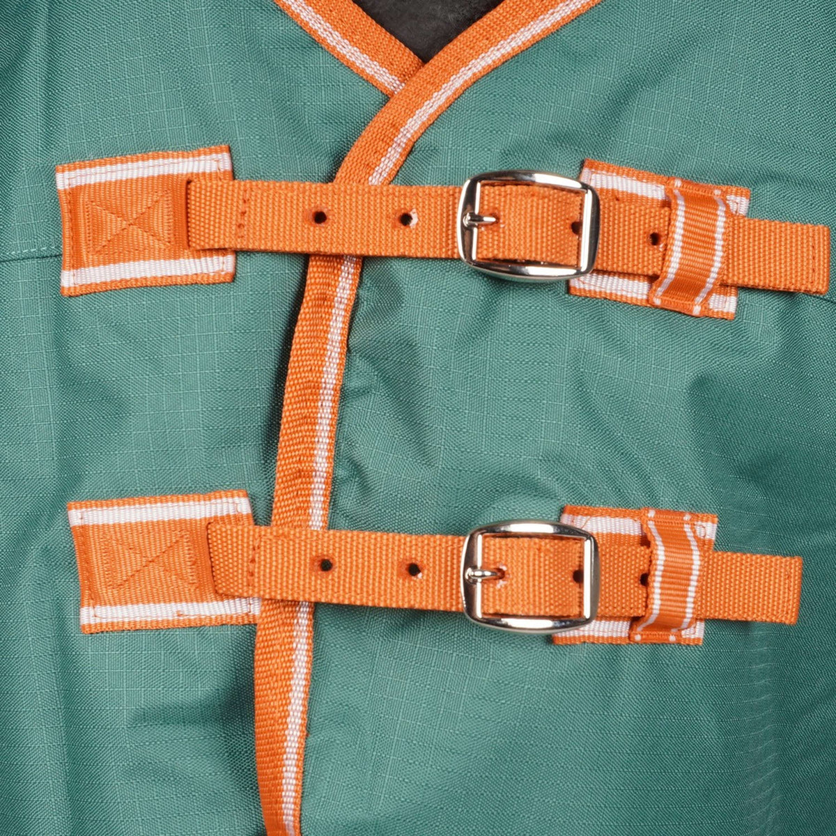 Weatherbeeta Couverture d'Hiver Comfitec Tyro Combo Neck Lite Plus Green/Burnt Orange/White