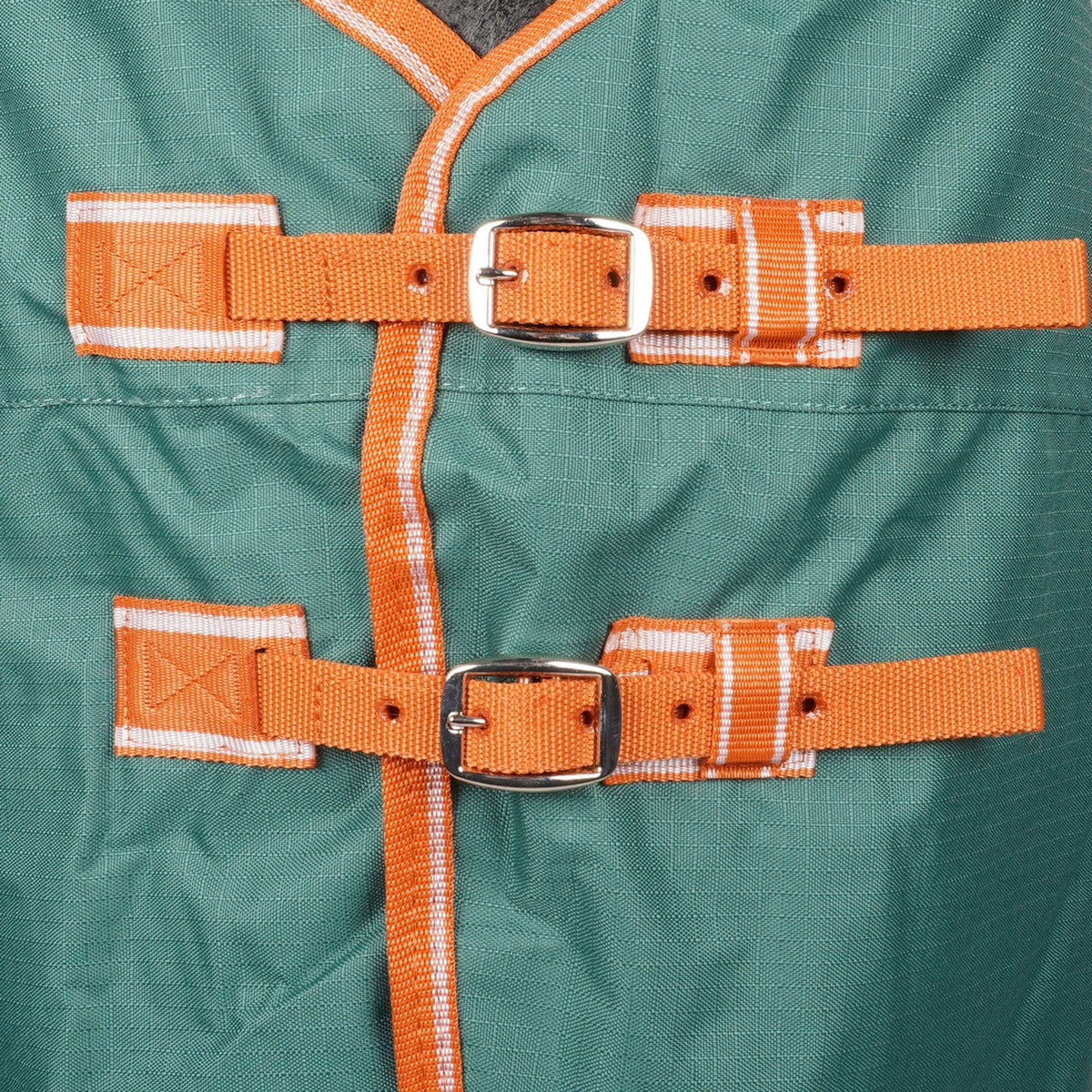 Weatherbeeta Couverture d'Hiver Comfitec Tyro Standard Neck Lite Plus Green/Burnt Orange/White