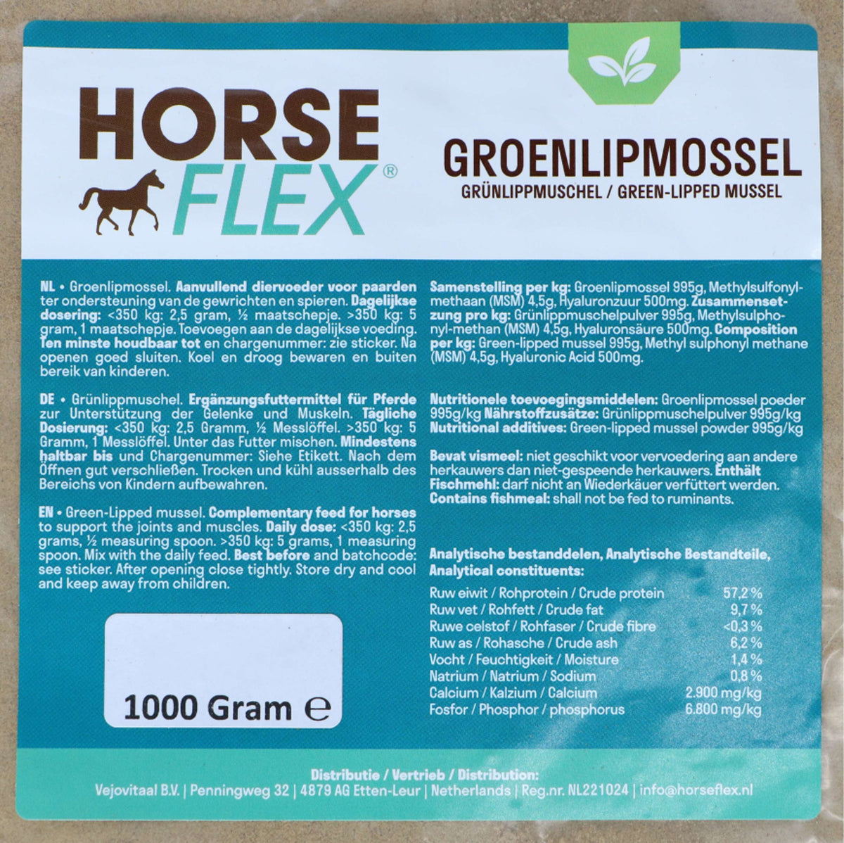 HorseFlex Extrait de Moule Verte Remplissage