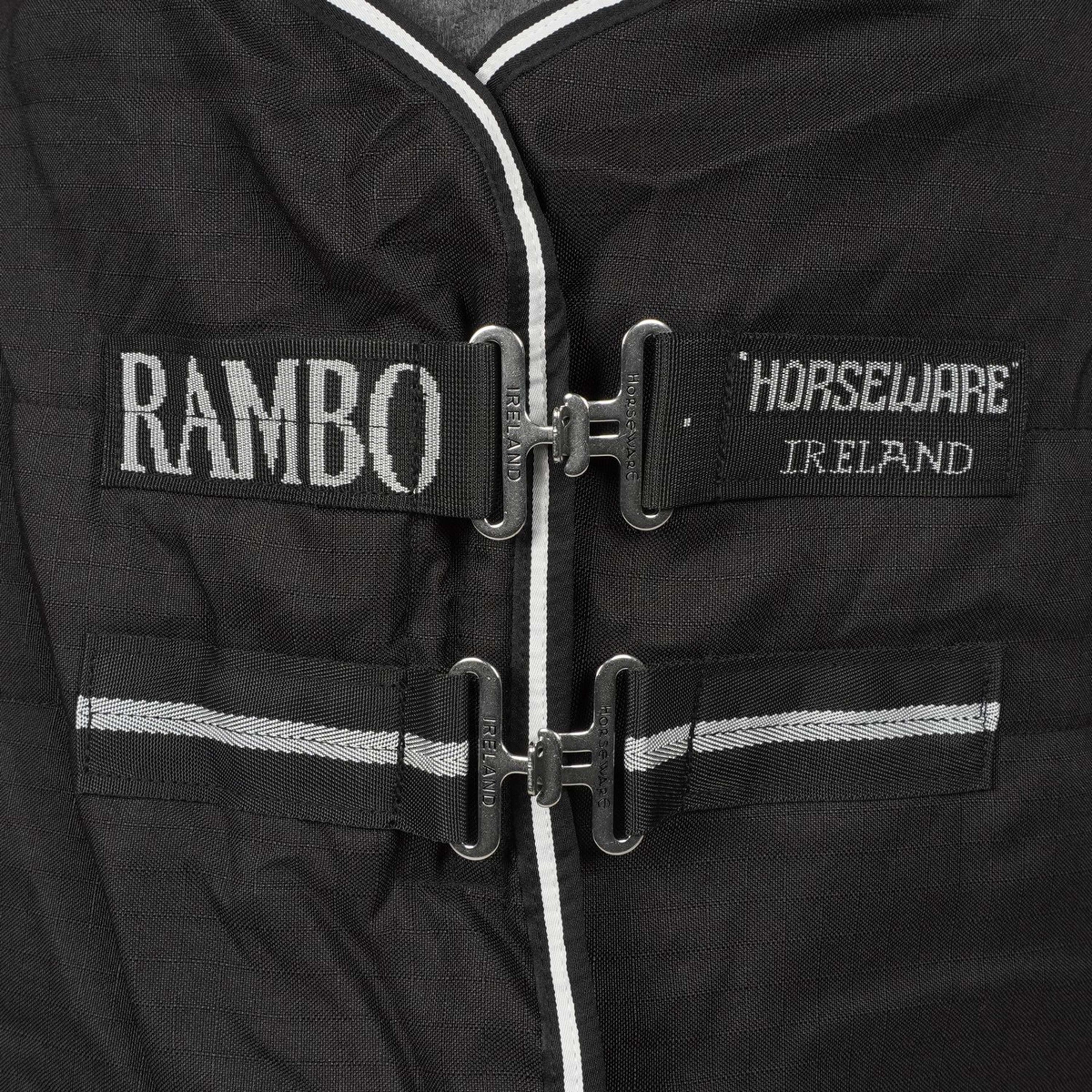 Rambo by Horseware Couverture d'Écurie 100g Noir/Argent
