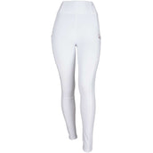 Rebel Pull On Legging d'Équitation Crystal Adhérence totale Blanc