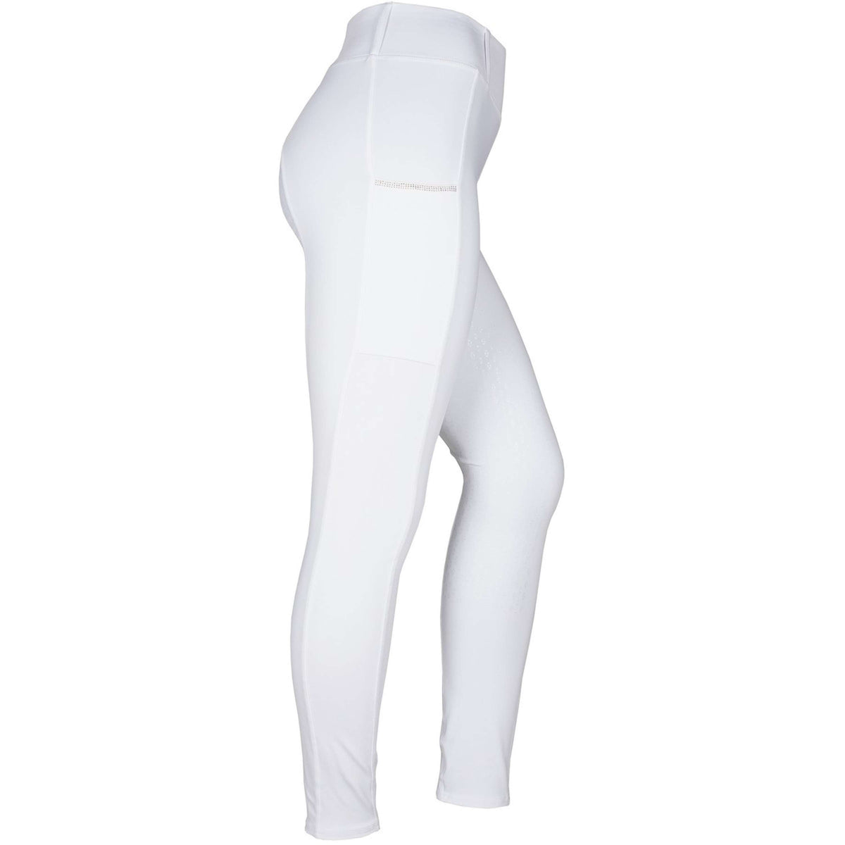 Rebel Pull On Legging d'Équitation Crystal Adhérence totale Blanc